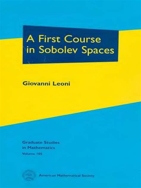 a first course in sobolev spaces