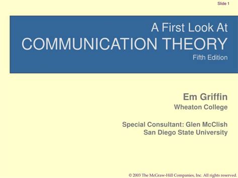 A First Look At Communication