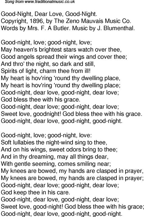 a good night lyrics
