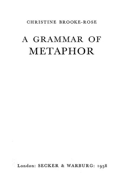 a grammar of metaphor brooke rose pdf