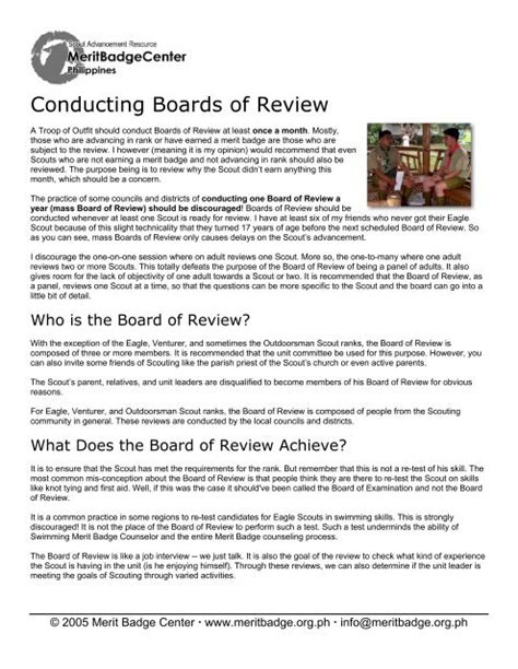 A Guide To Conducting Boards Of Review