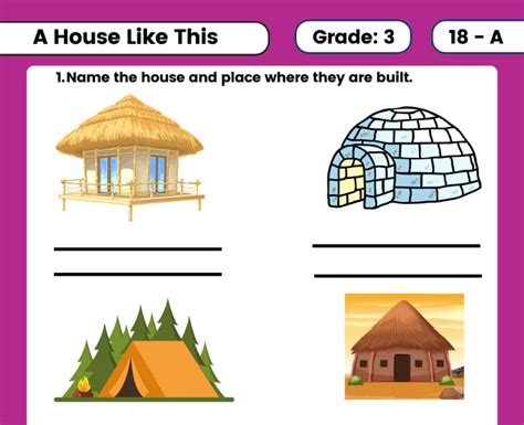 A House Like This Class 3 Worksheets For Houses Worksheet For Grade 2 - Houses Worksheet For Grade 2