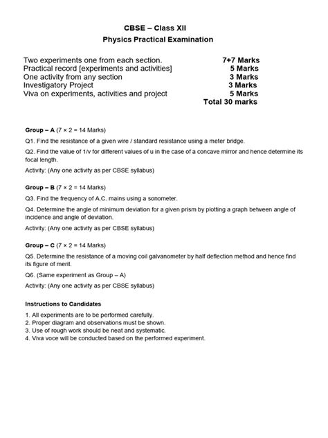 A L Physics Practical Question And Answers