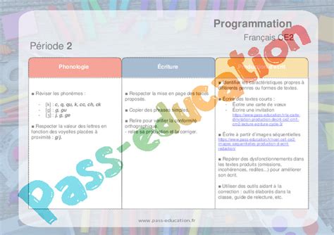 A La Page Ce2 Cycle 3
