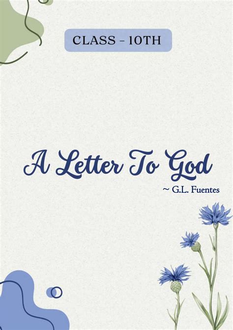A Letter To God Class 10 Question Answer