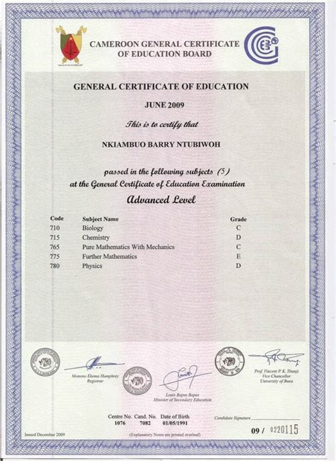 A Level General Certificate Of Education
