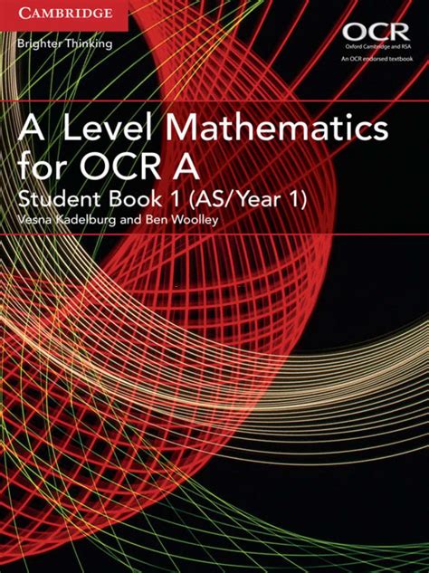 A Level Mathematics For Ocr A Student Book 1