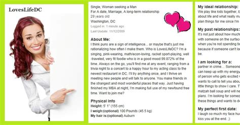 a little about yourself example for dating