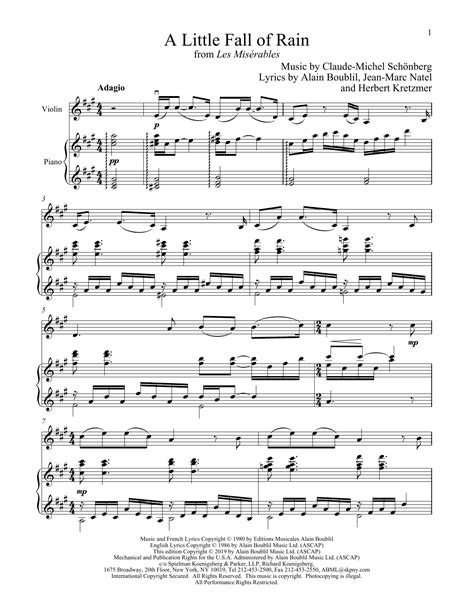 A Little Fall Of Rain Les Miserables