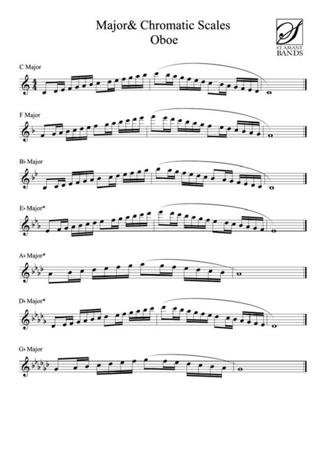 A Major Scale Oboe