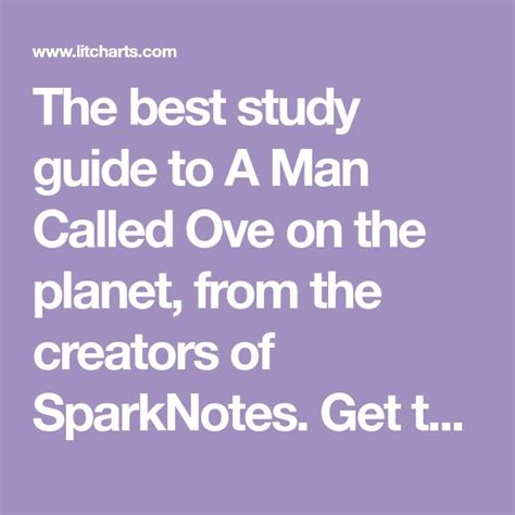 A Man Called Ove Sparknotes