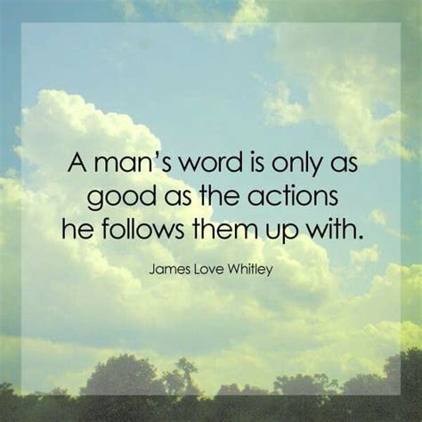 A Mans Word Quote