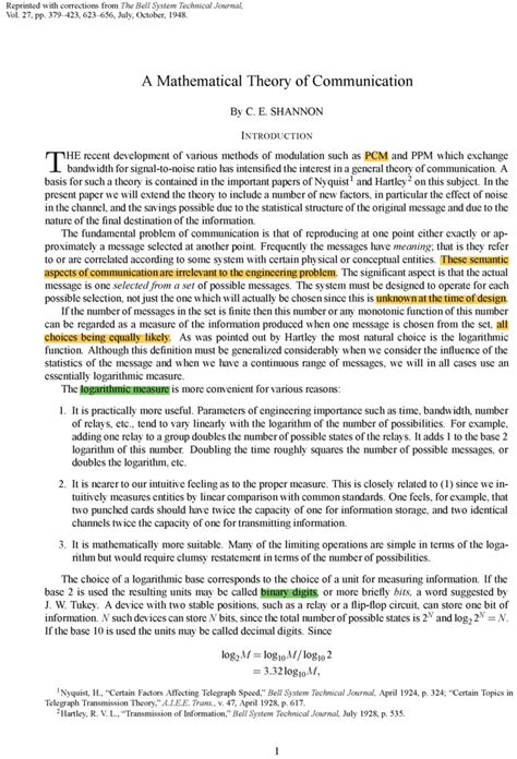 a mathematical theory of communication