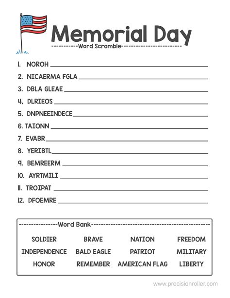 A Memorial Day Worksheet Super Teacher Worksheets Memorial Day Worksheet - Memorial Day Worksheet