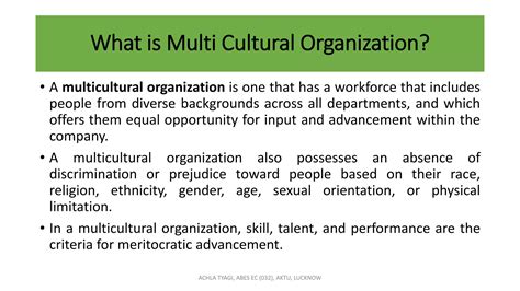 A Multicultural Organization Is One That