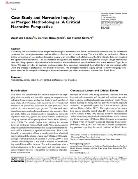 A Narrative Case Study Link Springer