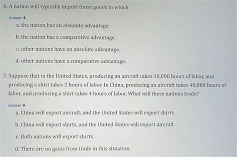 A Nation Will Typically Import Those Goods In Which