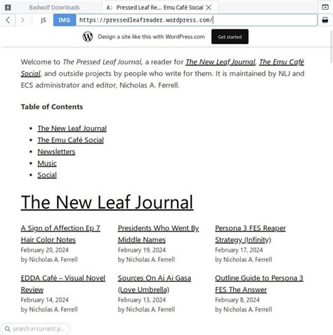 a new leaf wordpress