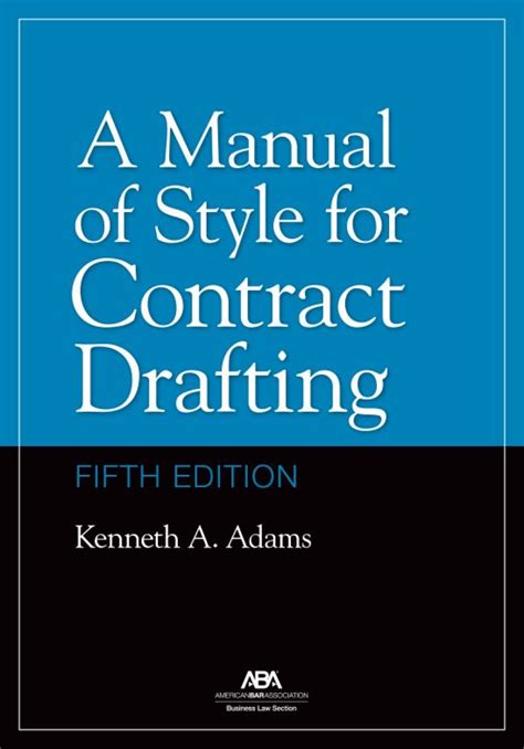 A Of Style For Contract Drafting