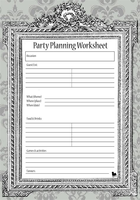A Party Planner Worksheet Worksheet Teacher Made Party Planner Worksheet - Party Planner Worksheet