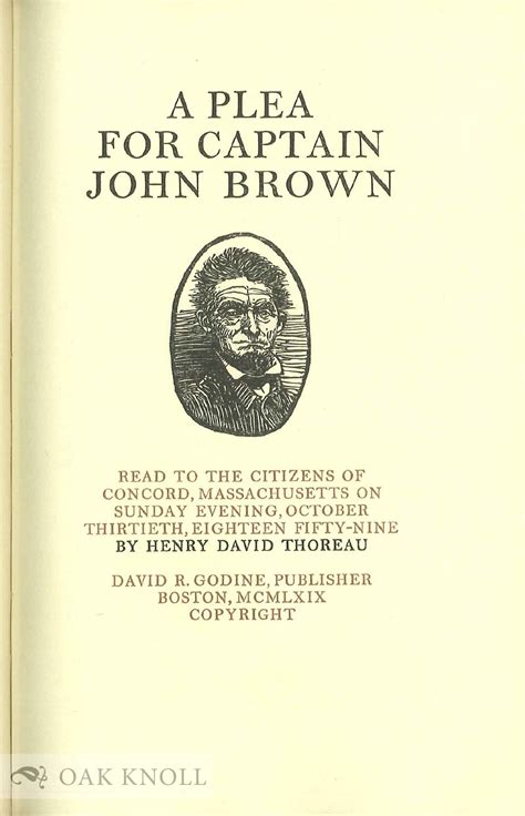 A Plea For Captain John Brown