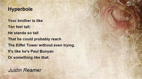 A Poem With A Hyperbole