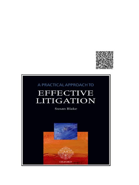 A Practical Approach To Effective Litigation