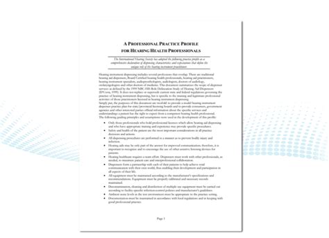 a professional practice profile for the