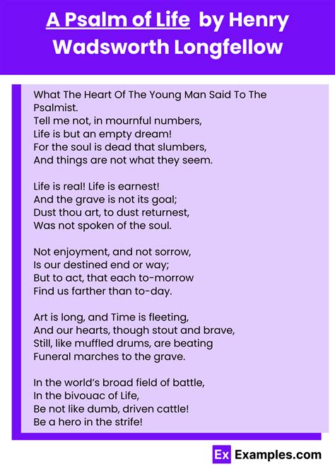 A Psalm Of Life