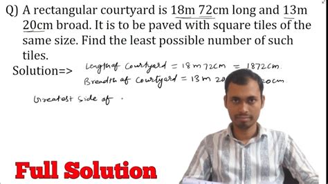 A Rectangular Courtyard Is 18m 72cm