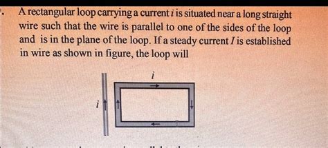A Rectangular Loop Of Wire With Sides Is Located