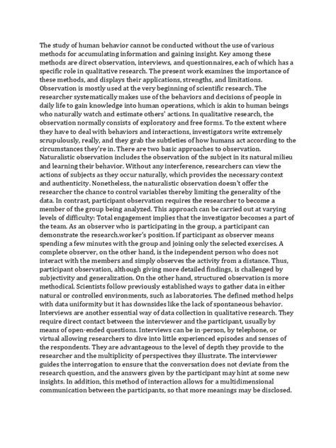 A Reflection On Qualitative Research Methodology Akhila