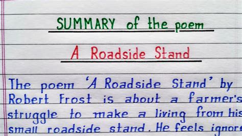 A Roadside Stand Class 12