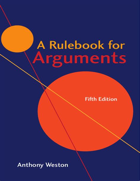 A Rulebook For Arguments Hackett Student Handbooks