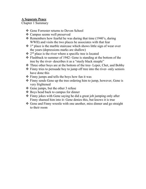 A Separate Peace Chapter 1 Summary Amp Analysis A Separate Peace Worksheet Answers - A Separate Peace Worksheet Answers