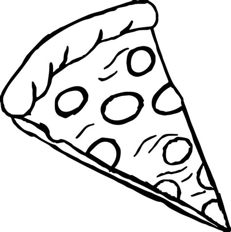 a slice of pizza with black dots on it is shown in the shape of a triangle
