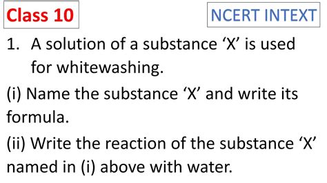 A Solution Of Substance X Is Used For Whitewashing