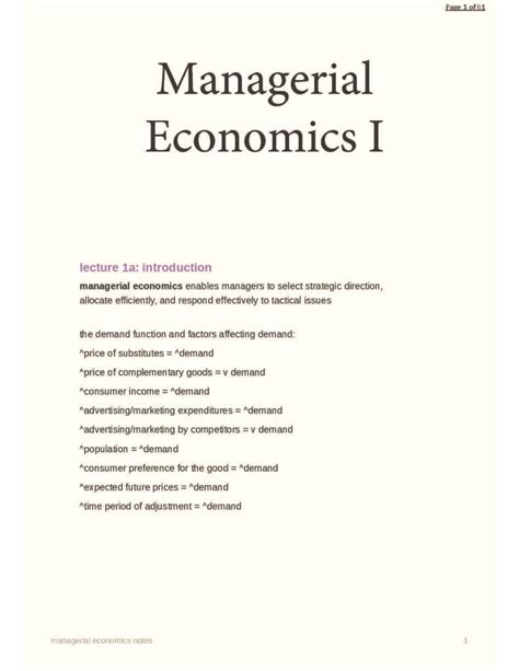 A Study Of Managerial Economics 4th Edition