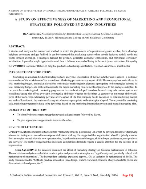 A Study On Marketing Effectiveness Of Sales Promotion