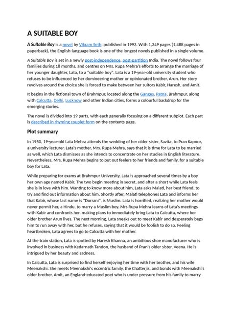 A Suitable Boy Pdf