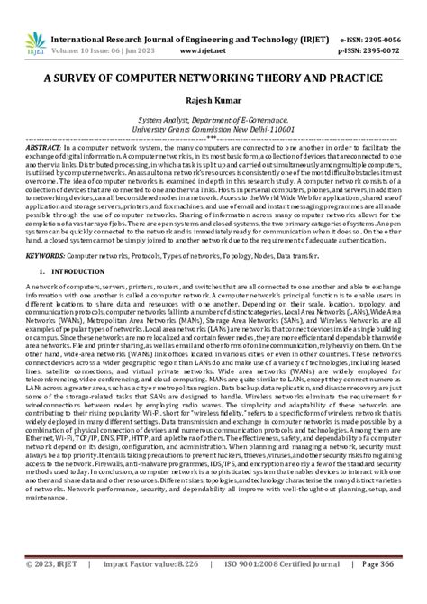 A Survey Of Computer Network Topology And Analysis Examples