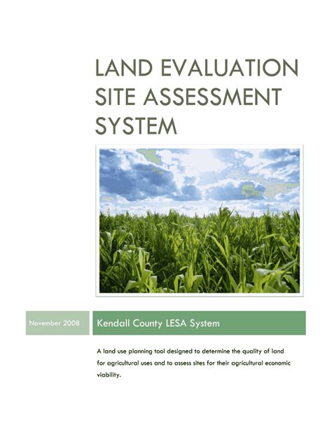 A System Of Land Evaluation