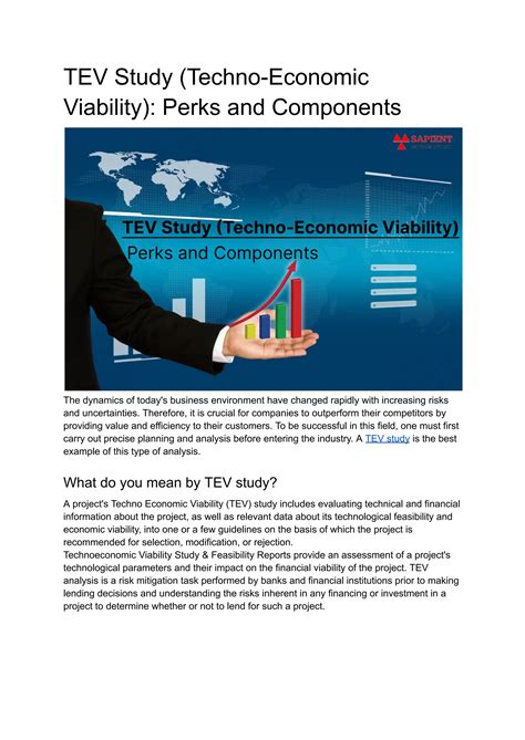 A Techno Economic Feasibility Study On The Use Of
