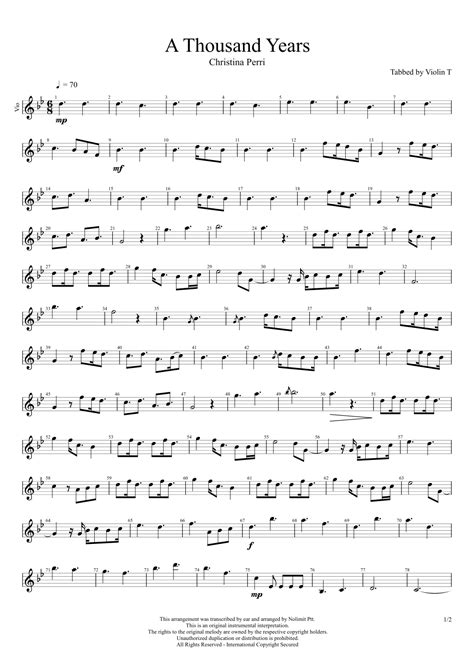 A Thousand Years Arr By Ludy