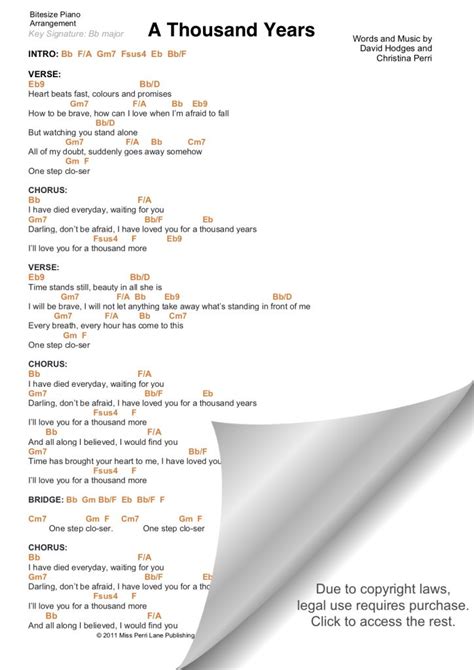 A Thousand Years Chords 2