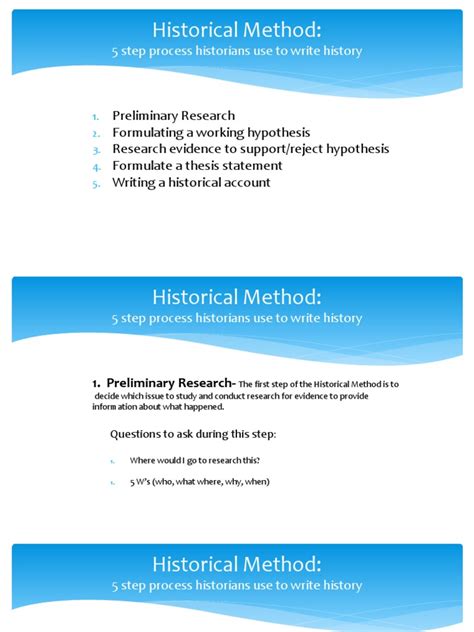 A To Historical Method Third Edition