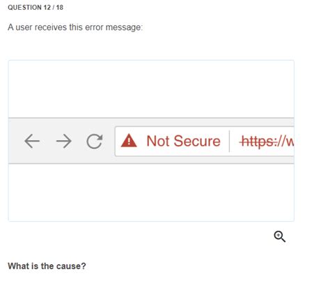 A User Receives This Error Message Not Secure