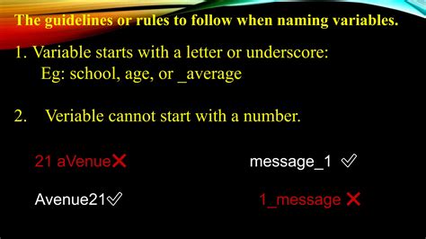 A Variable Cannot Start With