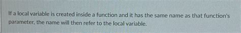 A Variable Is Created Inside A Function