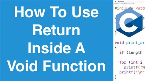 A Void Function Is One That